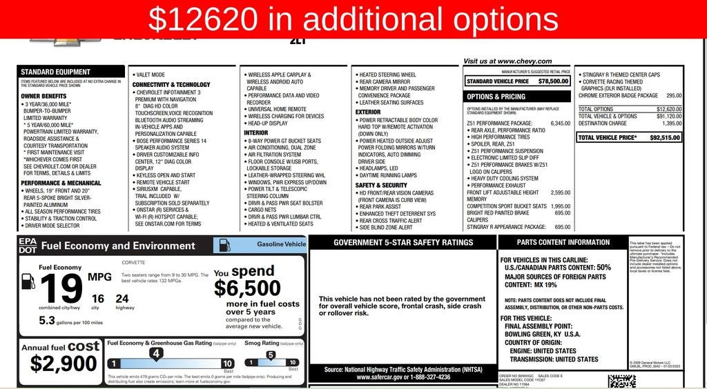 2023 Chevrolet Corvette Stingray 2LT